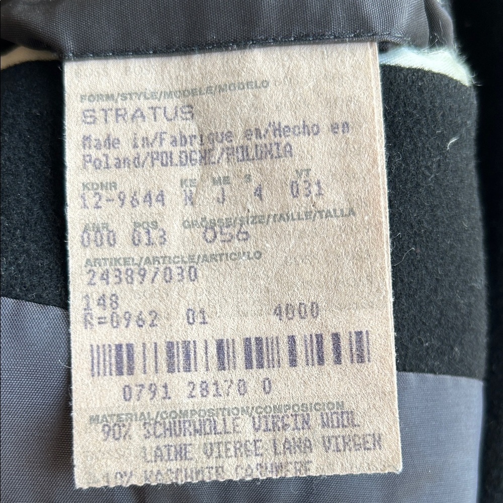 BOSS Hugo Boss Mens Long Black Coat. Wool and Cashmere. 56 (46 US Size) - Picture 15 of 17